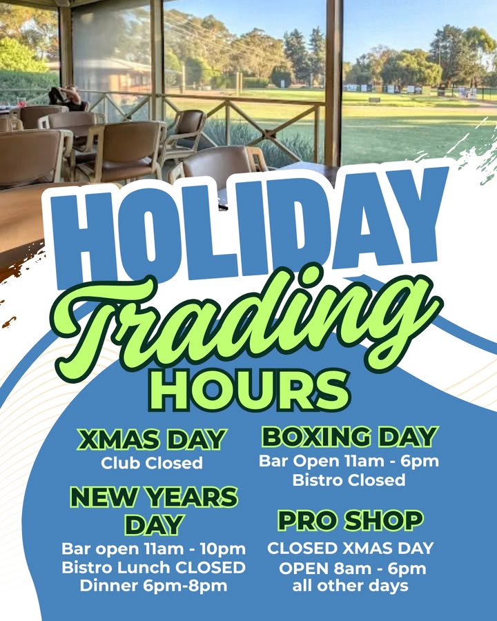 Featured image for “Festive Trading Hours: Enjoy the Holidays at Benalla Golf Club”