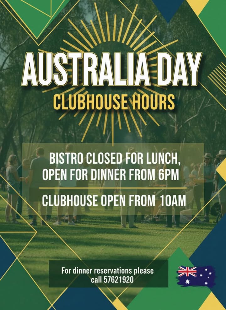 Featured image for “Australia Day Hours at Benalla Golf Club”