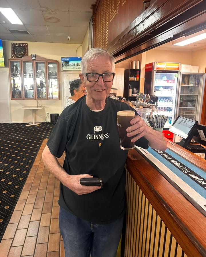 Featured image for “Derek Enjoys First Guinness at Benalla Golf Club”