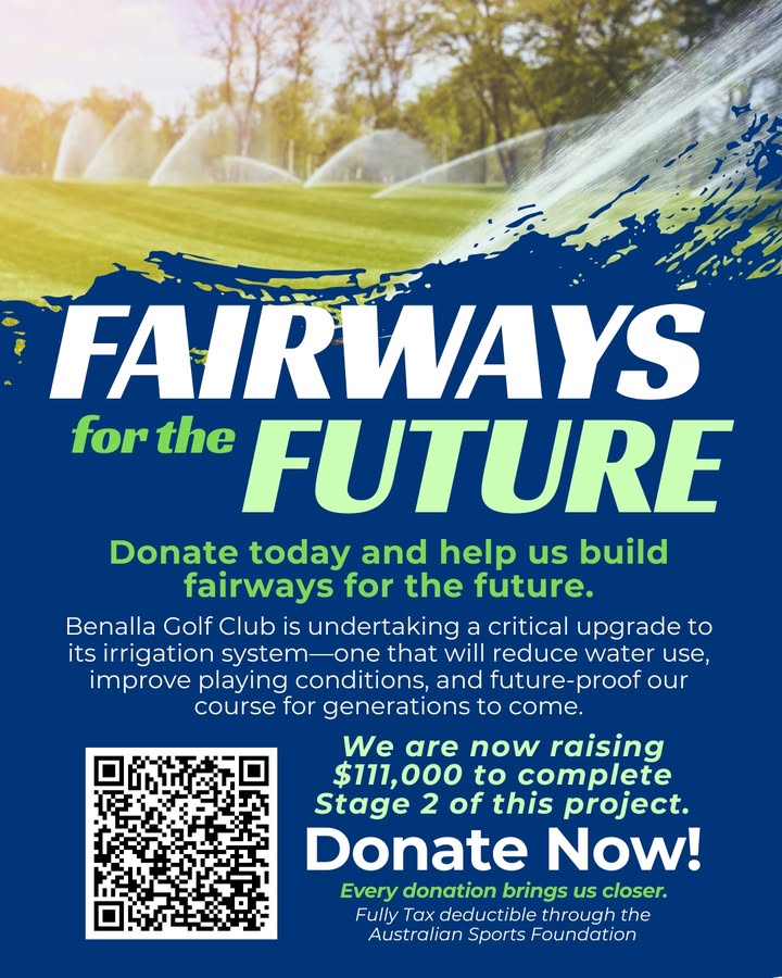 Featured image for “Fairways for the Future – Help Benalla Golf Club Upgrade Its Irrigation”