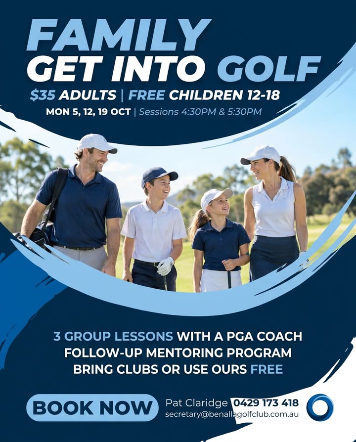 Featured image for “Family Get Into Golf This October at Benalla Golf Club”